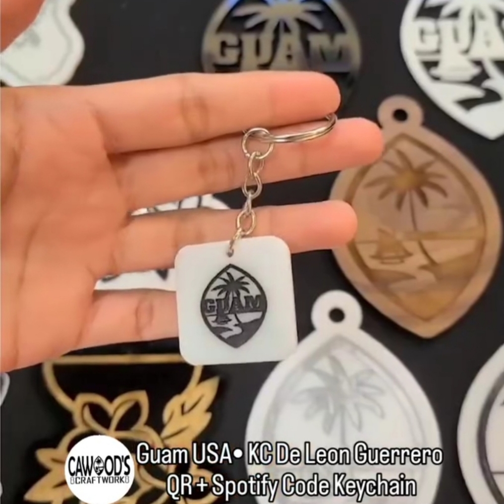 Guam (QR/SPOTIFY Code) Keychain